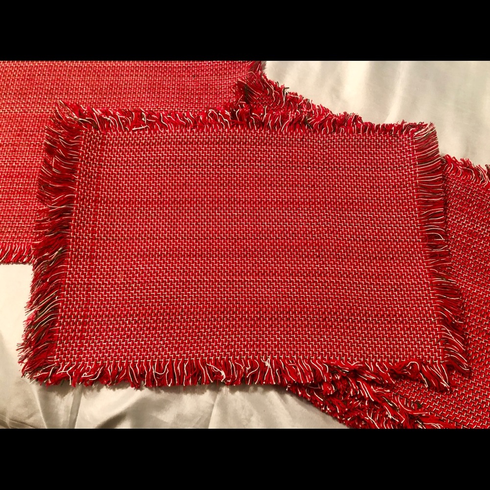 12 Red Plaid Placemats